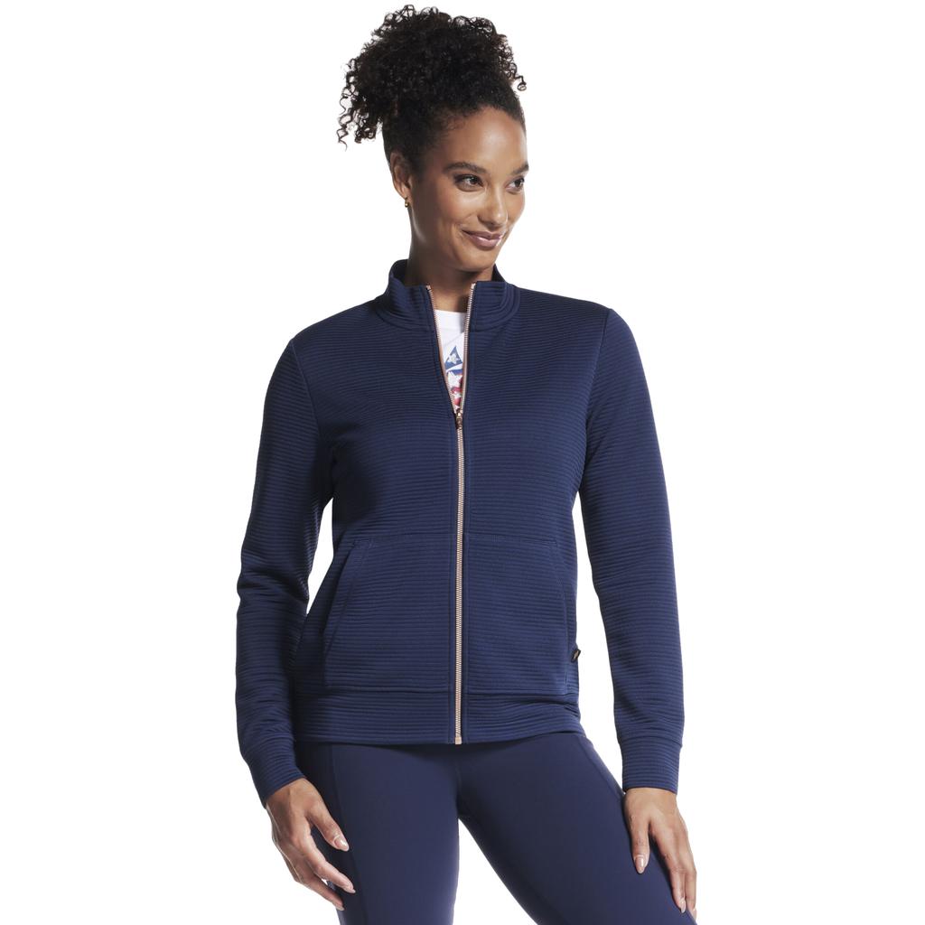 Skechers Go Walk Everywhere Full Zip Hoodless, Womens navy Sweatshirt