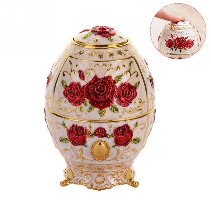 Automatic Up Toothpick Holder Metal Vintage Color Electroplating Egg Shaped Creative Guest Tea Room Restaurant Supplies