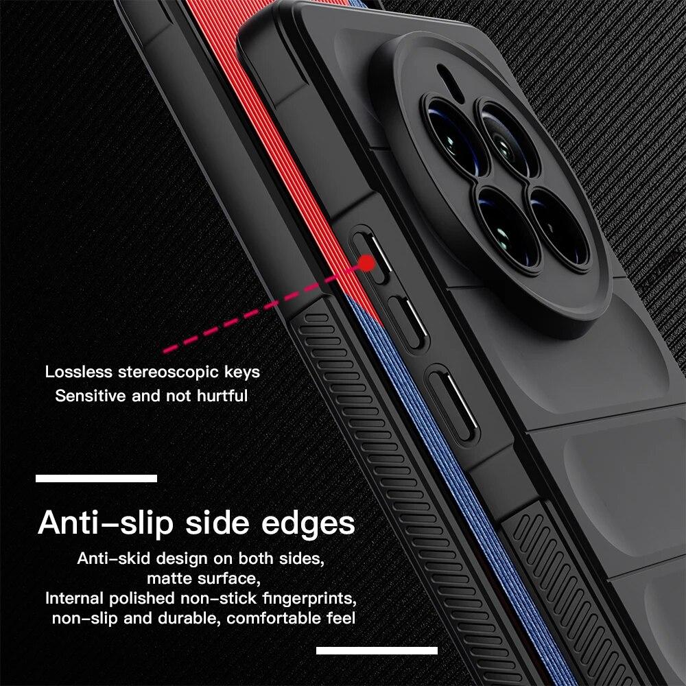 KEYSION Stoßfeste Hülle für Realme 12 Pro+ 5G Rutschfeste, weiche Silikon-Telefonrückseite für OPPO Realme 12 Pro Plus 5G 11 Pro+