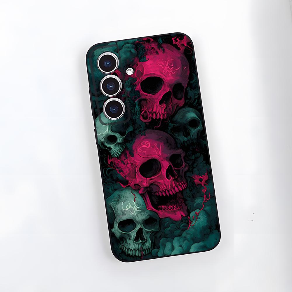 Skull Horror Patterns Phone Case For Samsung A25 A13 A33 5G A54 A36 A35 A56 A52 A14 Shockproof Soft Cover