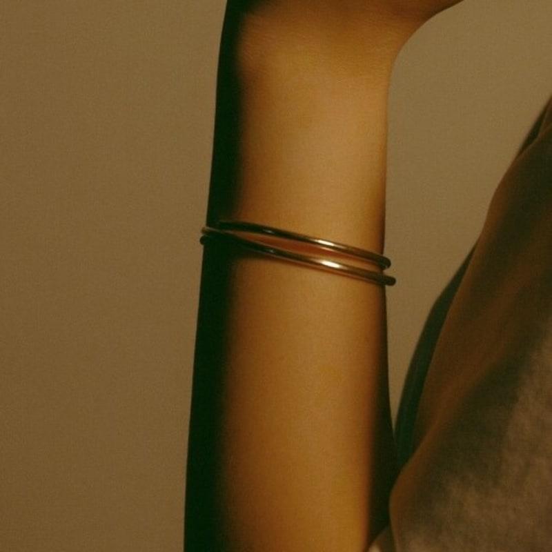 

Aureola basic bangle set gold