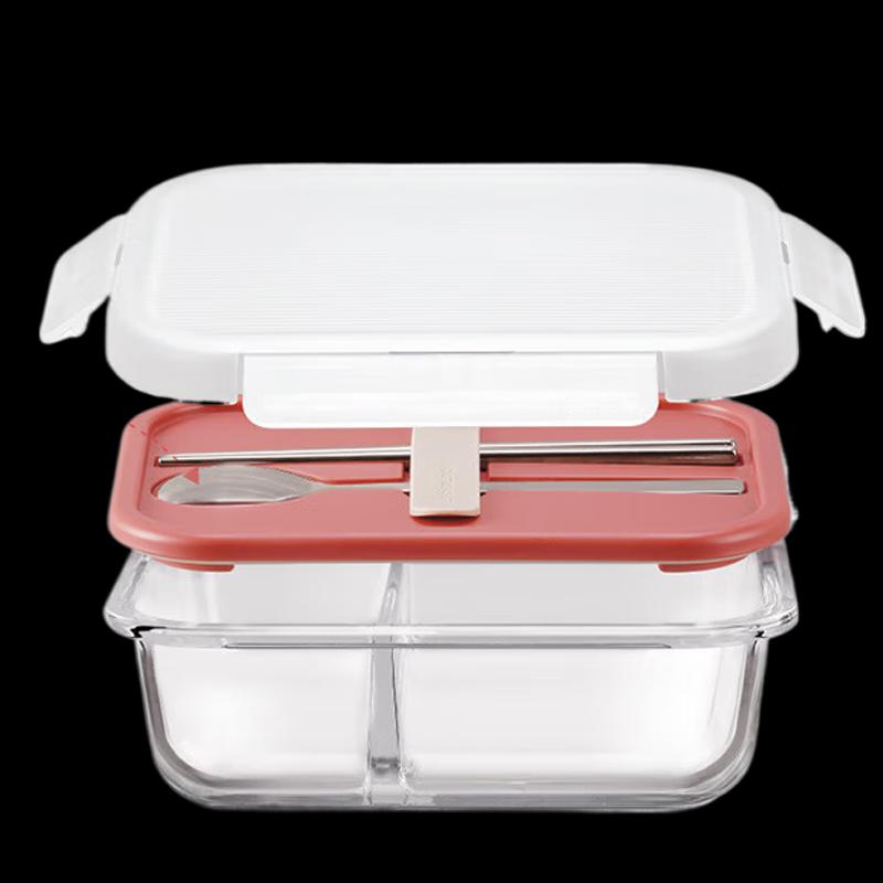 LocknLock LLG991CL Divided Glass Food Container 930ml