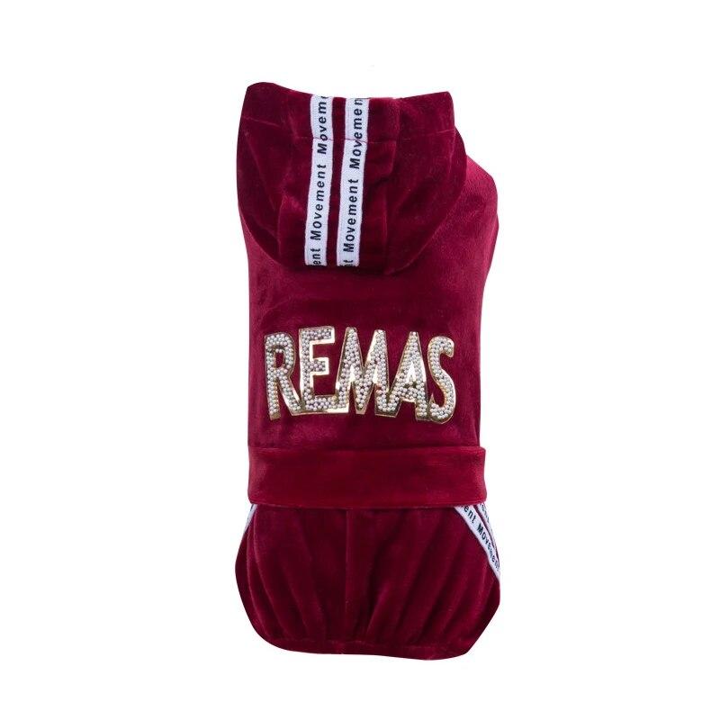 Pakaian Hewan Peliharaan Musim Dingin Kaus Anjing Pakaian Jaket Anjing Bulu Dekorasi Huruf kombinéza Anak Anjing Pakaian Baju Hewan Peliharaan Hangat