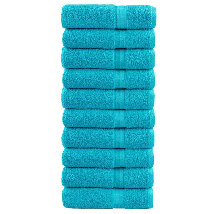 VidaXL Essuie-mains de Qualité Supérieure 10 pcs, Serviettes de Bain, Serviettes à Main, Débarbouillettes de Salle de Bain, 137451