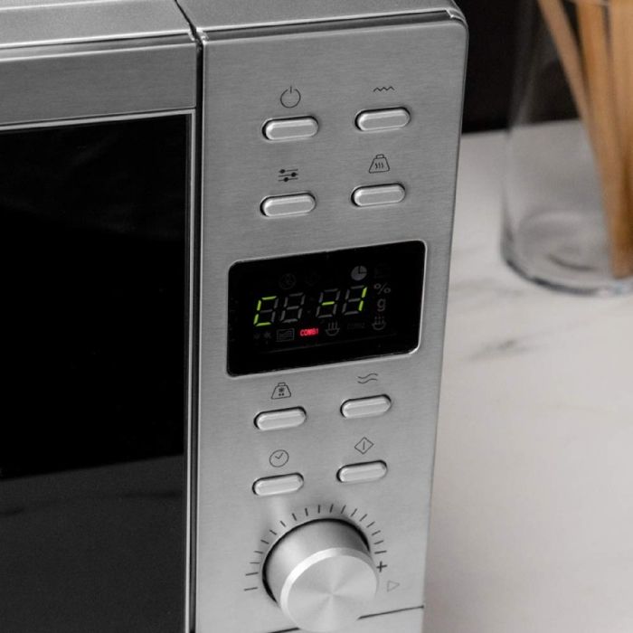 Cecotec micro-ondes numériques sans plaque grandheat 2010 flatbed steel. puissance 700 w, capacité 20 litres, grille 900 watt