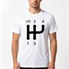 Unisex 100 Cotton 4 Speed Unisexual Gear Shift Pattern Car Enthusiast Graphic T Shirt Casual Automotive Male Tees