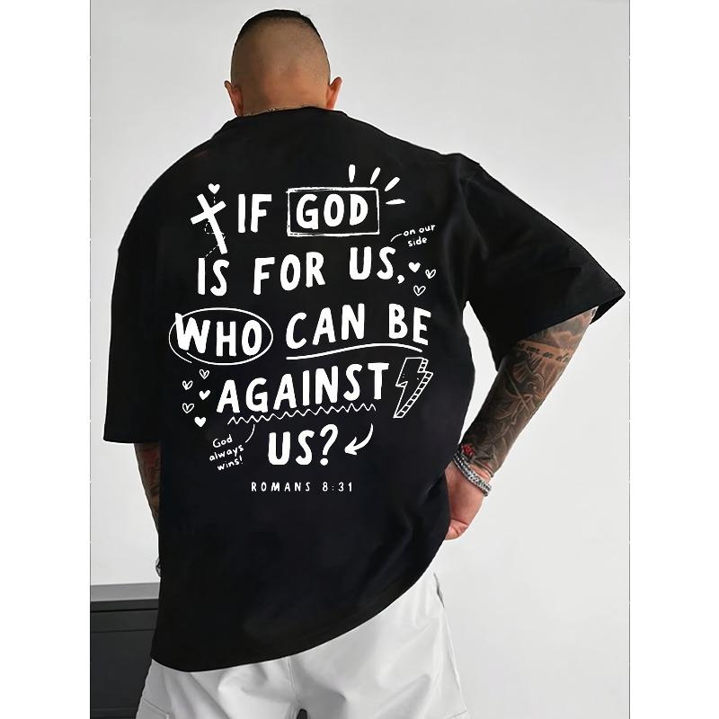 

Европейские размеры Мужская футболка с круглым вырезом, принтом-буквой, коротким рукавом, удобная повседневная футболка, летняя стильная классная рубашка для мужчин S чёрный