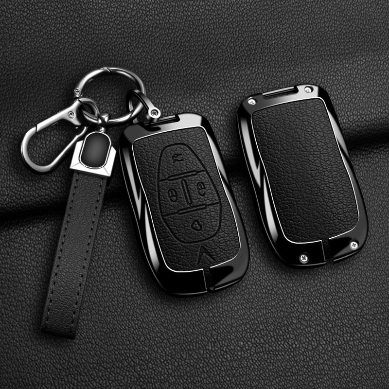 Zinc Alloy Leather Car Key Cover Shell Fob For Vinfast Vf3 5 6 7 8 9 31Ev 32Ev 33Ev Lux A2.0 Sa2.0 V8 Auto Protector Accessories