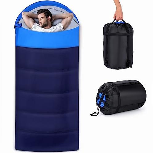 Envelope Style Adult Polyester Sleeping Bag, All-season Sleeping Bag weight 1.1KG