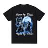 Human By Day Sigma By Night Funny Wolf Graphic T Shirt Men Women Casual Cotton Short Sleeve Oversized T-shirts Streetwear Unisex