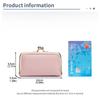 Avec Miroir de Maquillage Sac à Bijoux en Cuir Portable Fermeture Baiser Porte-Monnaie Sac à Maquillage Rangement pour Bijoux