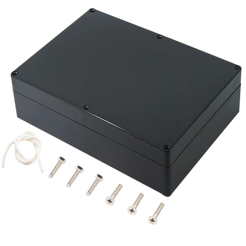 Junction Box, Zulkit Project Box IP65 Waterproof Outdoor Box ABS Plastic Electrical Boxes Electronic Enclosure Black 4.5 X 3.5 X 2.2 Inch(115 X 90 X