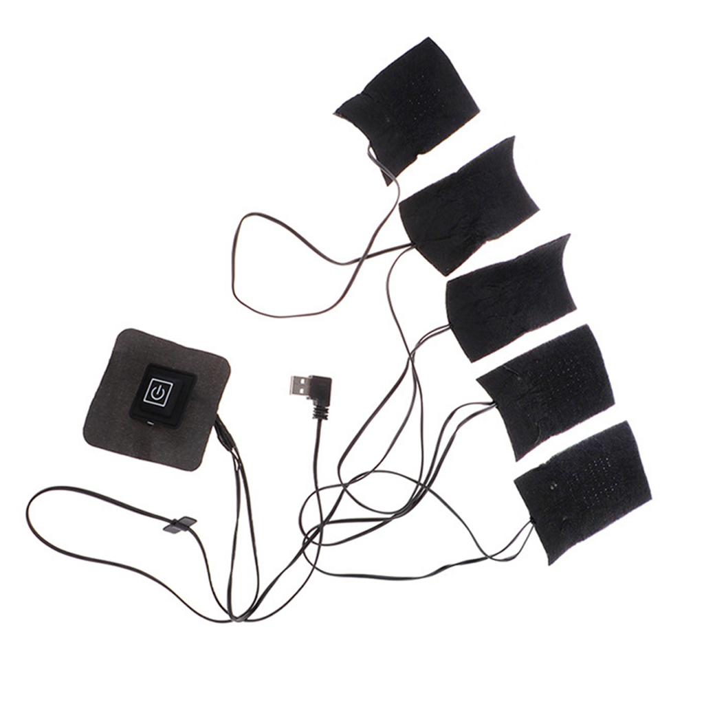 Carbon Fiber Heated Pad USB Winter Clothes Heater Pads for Cold Weather Clothes Warmer for Vest Jacket
