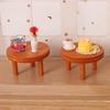 Miniature Wooden Mini Stool Doll House Furniture with Edges Realistic Design for Micro Scene Decoration and Playroom Accessories