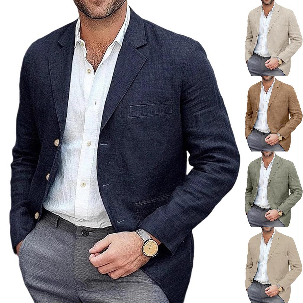 Men'S Single Breasted British Fashionable Casual Suit Jacket Youth Suit