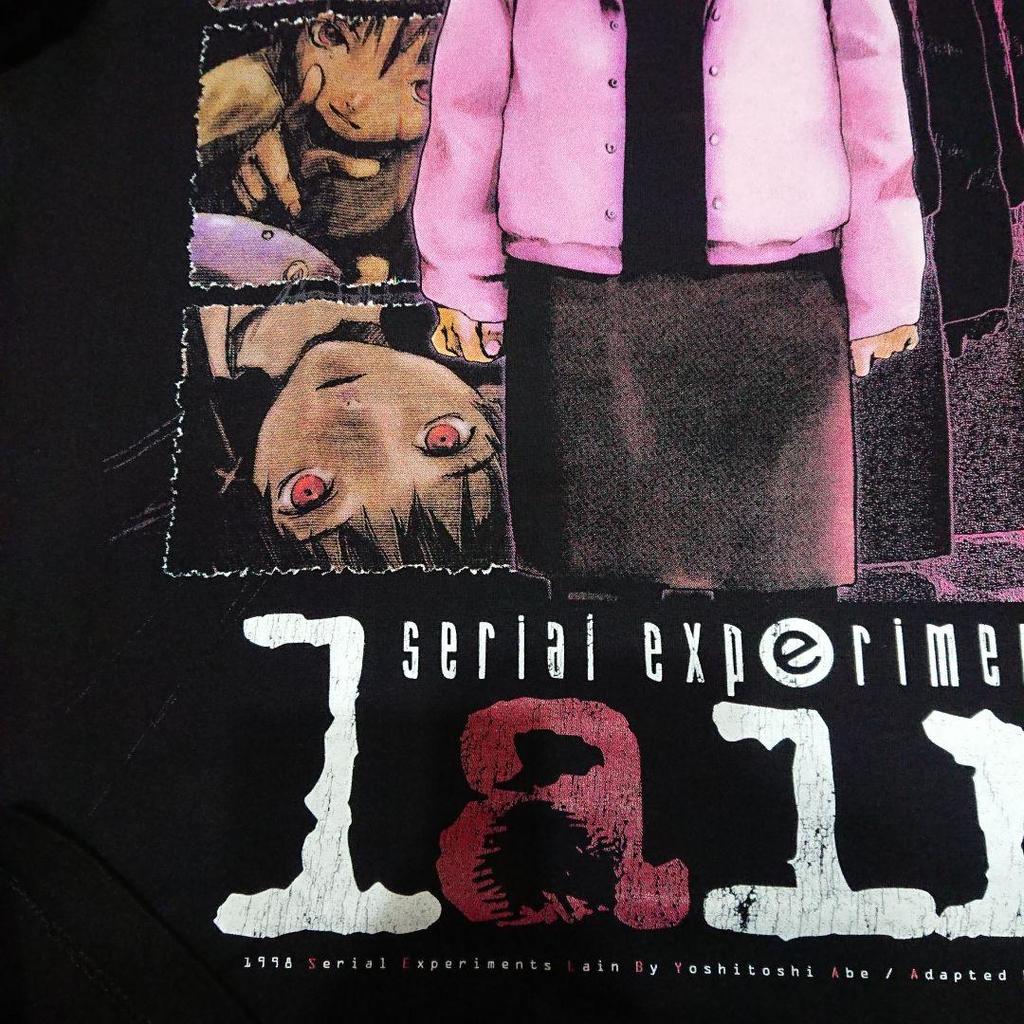 [USED] Serial Experiments Lain T-shirt Black XL Rare