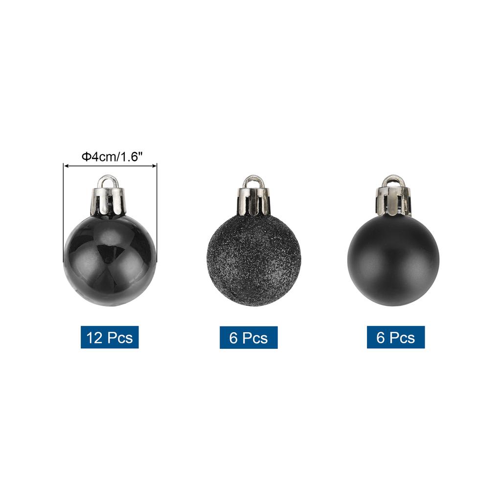 24pcs 4cm Christmas Ball Ornaments Christmas Tree Decorations Balls for Party Decoration Wedding Holiday Christmas Decor