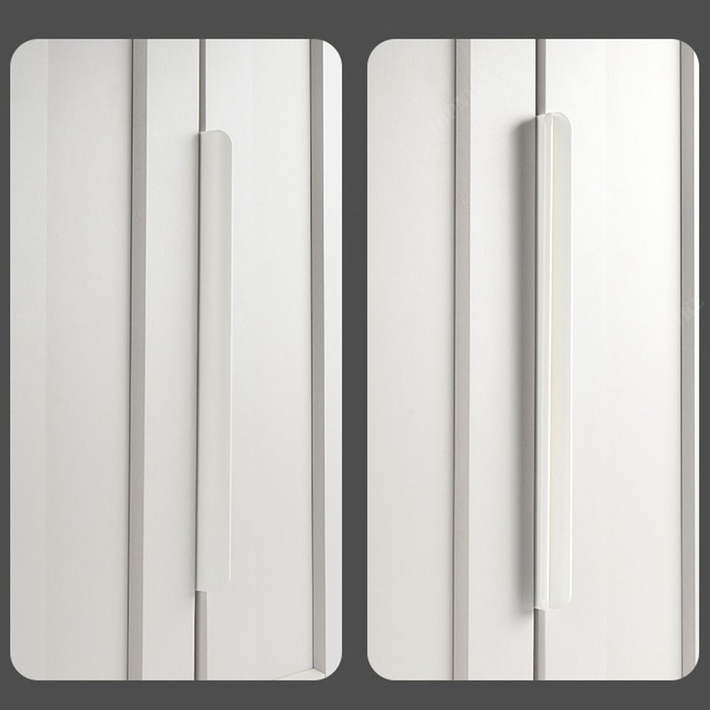 Weiße Möbelbeschläge Küchenschrank Schrankgriffe Lange Griffe Schubladenknöpfe Verdeckte Griffe