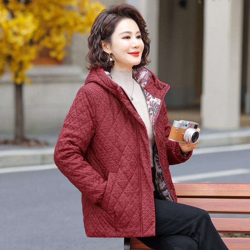 Winter padded jacket medium women's padded jacket year old 0 thin hooded padded jacket new