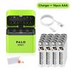 PALO Caricabatterie Intelligente 1.5V AA+AAA Batteria Ricaricabile ad Alte Prestazioni con Batteria agli Ioni di Litio 1.5V AAA
