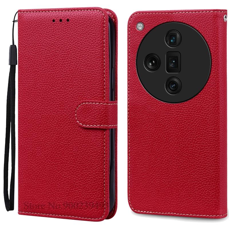 For OPPO Find X7 Case Leather Wallet Flip Case For OPPO Find X7 Ultra Case Soft Silicone Cover Coque Fundas Shell