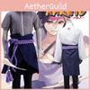 Naruto Uchiha Sasuke Deluxe Cosplay Kostüm mit Reißverschluss für Halloween Rollenspiel