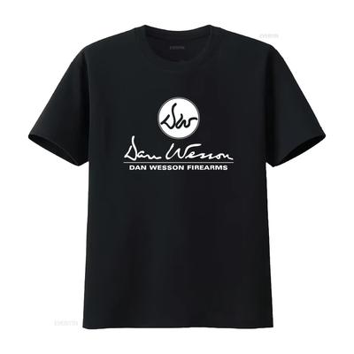 Dan Wesson Firearms Waffen Logo Herren Schwarz T-Shirt Design Größe S 5XL vintage gewaschen dehnbar mode streetwear Unisex