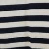 LACOSTE Border Pattern French sleeve V neck T-shirt 36 Navy Women Used
