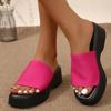New one-character wedge heel platform slippers lippers