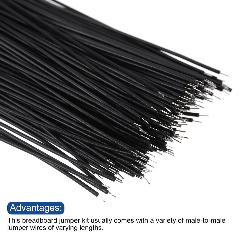 uxcell Connecting Wire, Jumper Wire, Pickup Cable, Double-Headed Tinned, for Electric Guitar Wiring and Headphone Wires, 10cm Long, Black, 100 Pieces