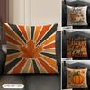 Cushion Cover Autumn Color Scheme Linen Organic Fabric DoubleSided Printing Sofa Breathable Home Decor Gift Pillow Case