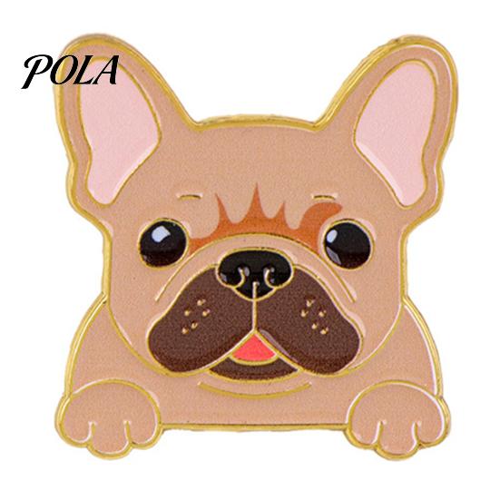 Brooch Pin, Dog Head Design Enamel Lapel Pin, Easy To Fix Outfit Badge with Strong Safety Pin Bottom, Scratch-resistant Brooch for Clothes And