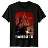 Rambo III (1988) Movie Poster Inspired 100% Cotton T-shirt Mens Tees Top Retro Tee Unisex