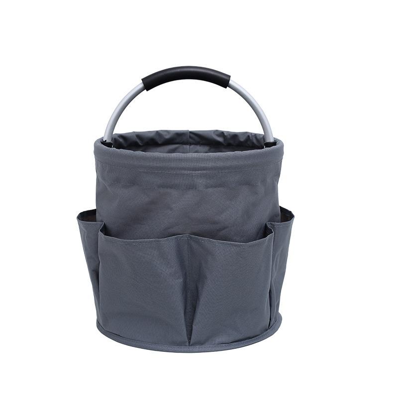 Outdoor Camping, Picnicking, Beach, Foldable Hand Withdrawal Storage Toolkit A storage bucket серый