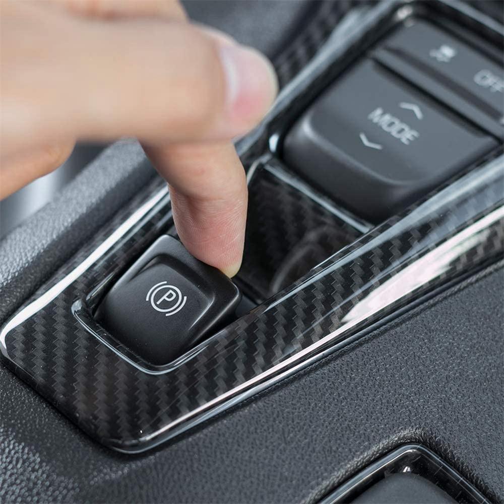 Carbon Fiber Look Gear Shift Box Knob Panel Cover Trim For 2017-23 Chevy Camaro