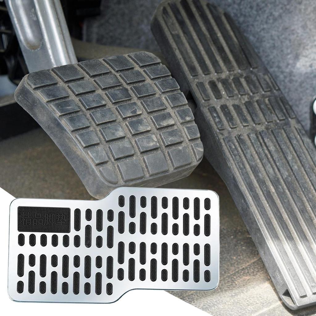 Car Foot Mat Driver Truck Floor Mat Wear-Resistant Stainless Metal Brake Plate Anti-Slip Pedal For Women Automotive Road Trip
