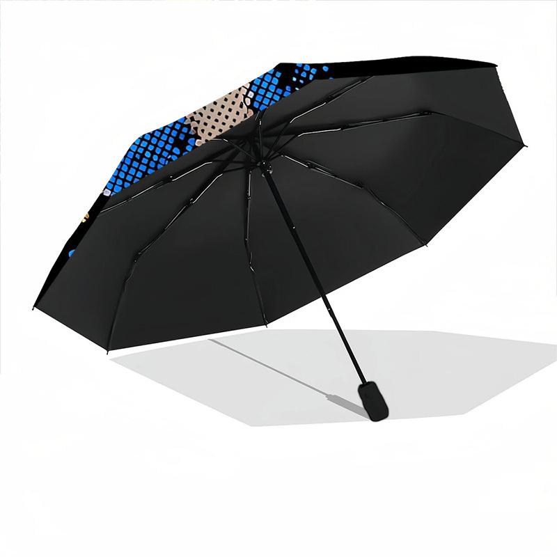 1pc Batman, Iconic Automatic Folding Umbrella - Compact 8-Rib Design, Durable Plastic & Iron, Daily Use Z1230044
