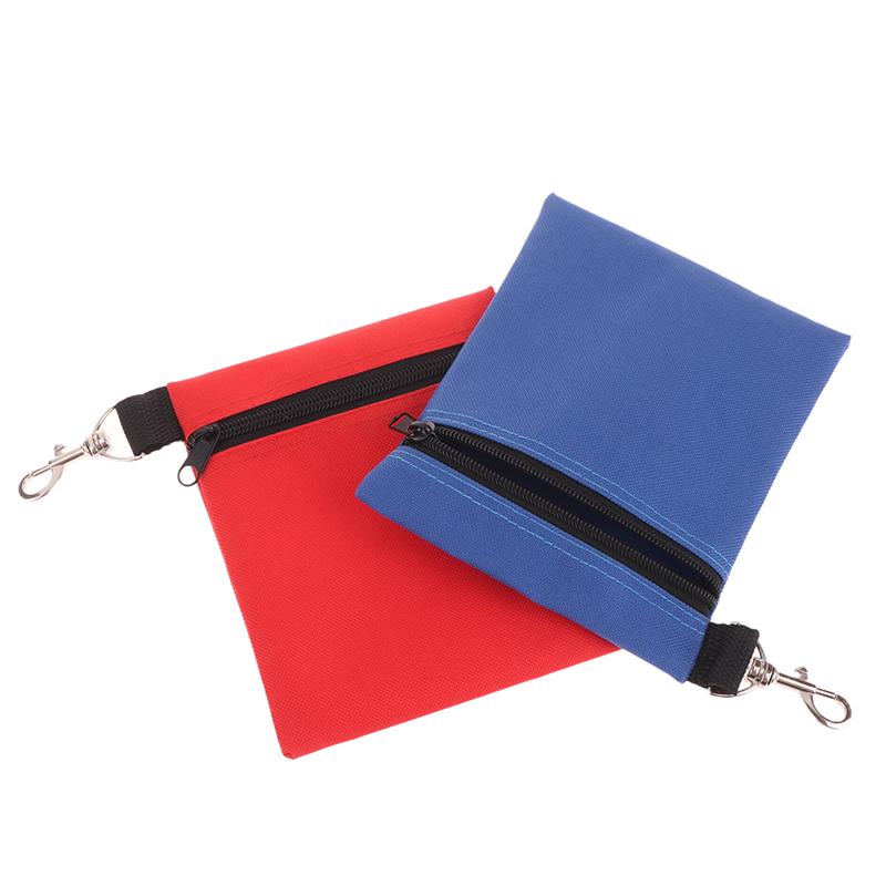 Golf Ball Carrier Bag With Metal Lobster Buckle Portable Golf Tee Holder Container Case Golf Ball Zipper Golf Ball Waist Pouch