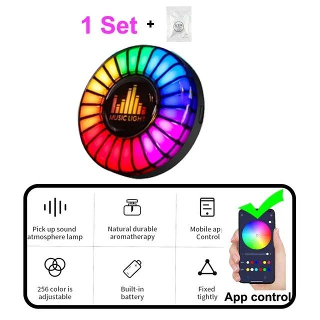 

Автомобильный освежитель воздуха со светодиодным ароматом, клипса для вентиляционного отверстия, музыкальная ритмическая подсветка автомобиля, диффузор духов для салона автомобиля, ароматизатор, аксессуары