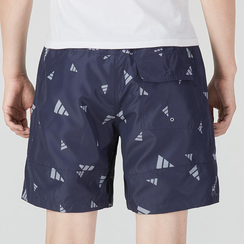 Adidas Allover Print Casual Woven Shorts Men Bottoms Blue HD0069