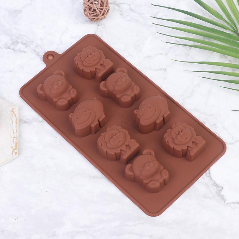 Animal Silicone Mold Hippo Lion Bear Shape Chocolate Soap Cake Diy Kitchenware
