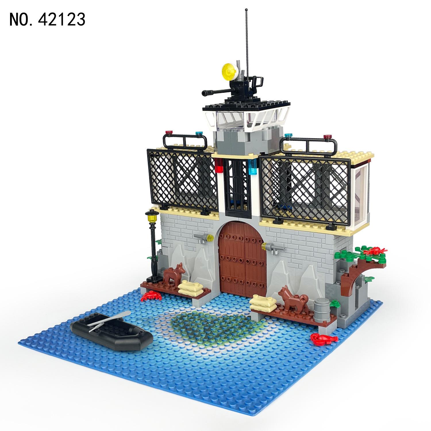 City Series Island Prison Scene Assembly Building Blocks Toy