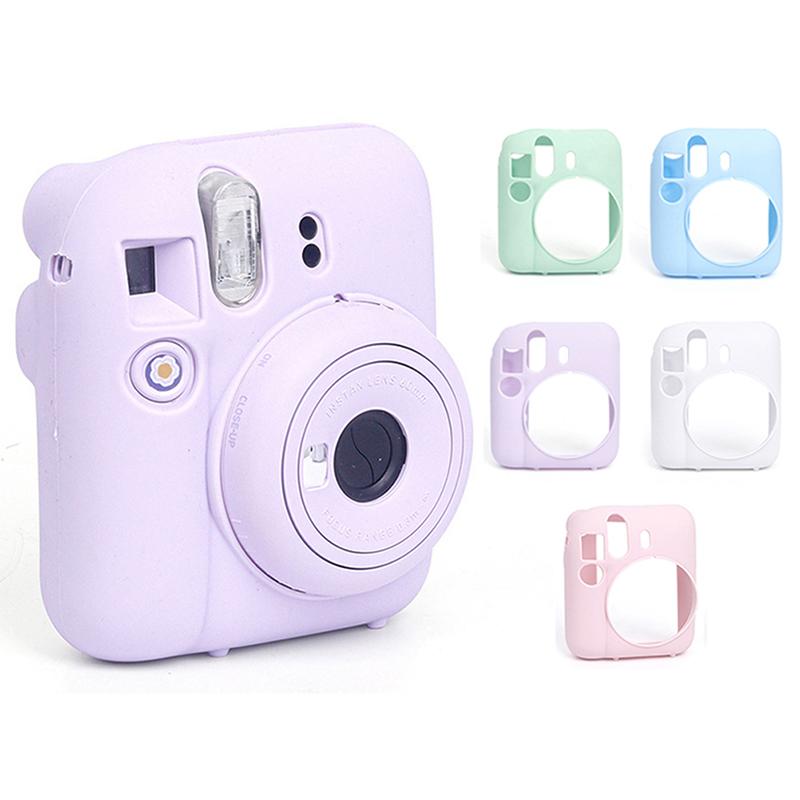 Per Fotocamera Fujifilm Instax Mini12 Custodia in Silicone Guscio Copertura Protettiva Monocolore Morbida Antigraffio Per Custodia Instant Mini 12