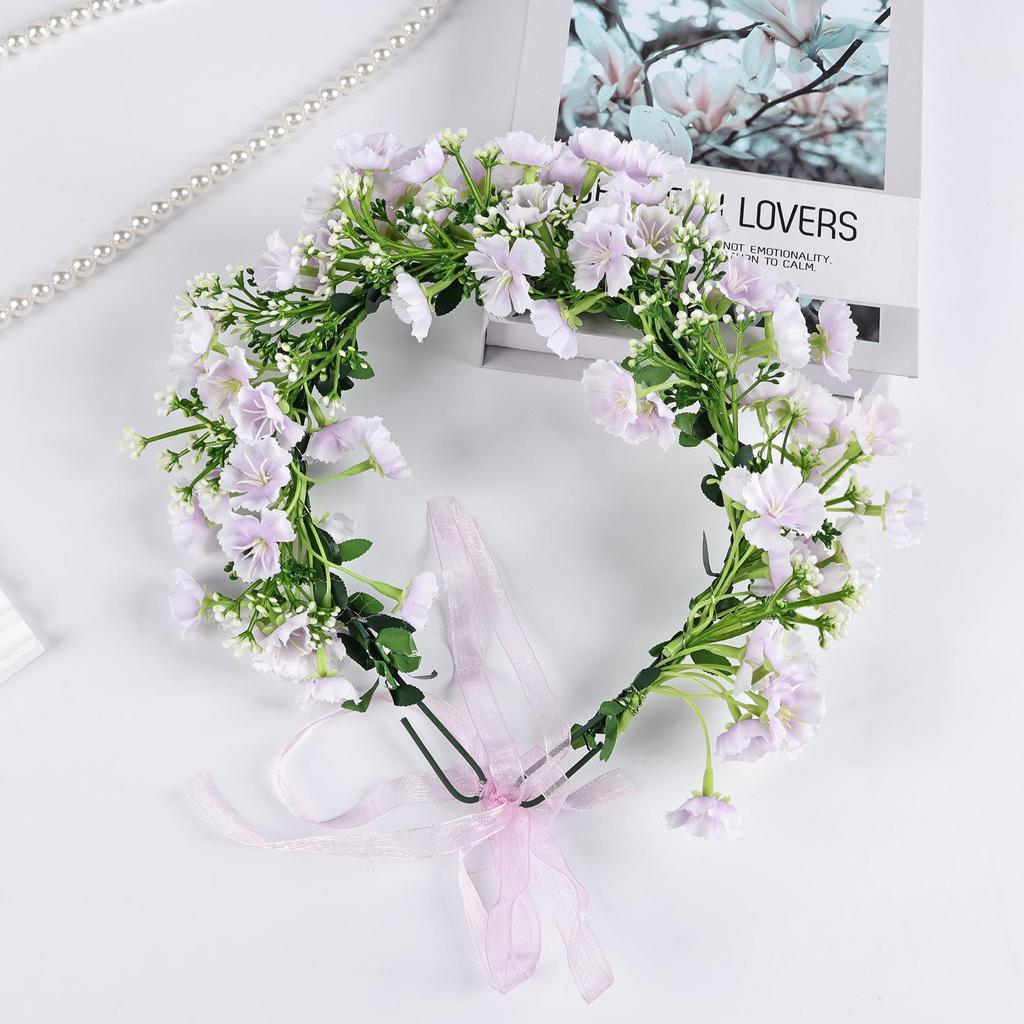 Korean Mori Girl Rattan Flower Headband - Bridal & Children’s Stage Performance Wreath