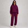 Couple Matching Hooded Tracksuit Set for Spring and, Color Thick Pullover Athletic Sweatsuit for Men and Women