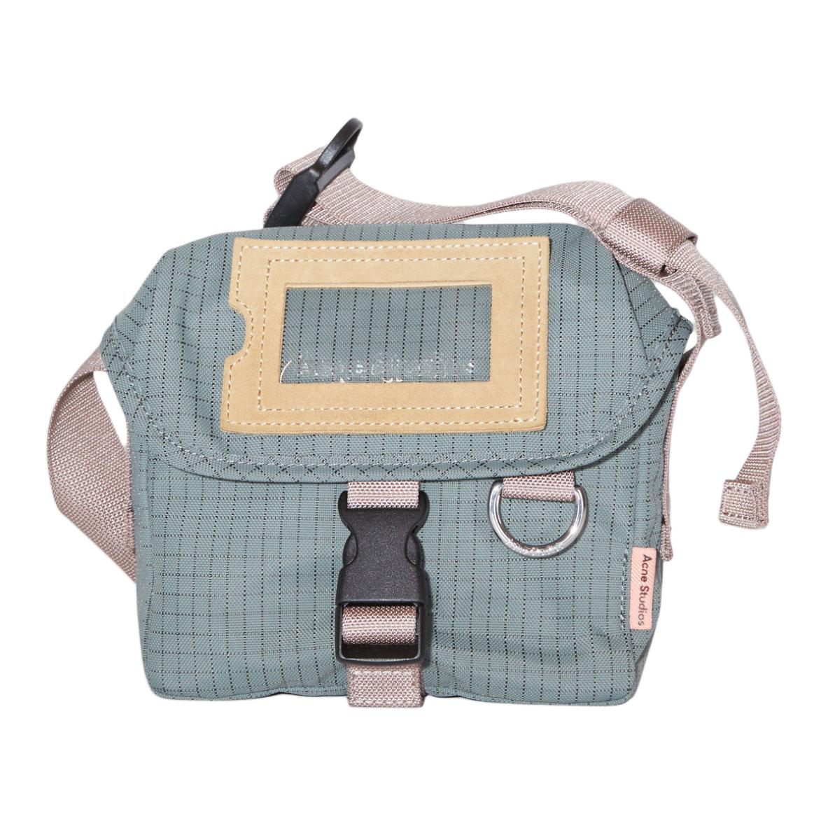 Acne Studios Transparent Id Slot Flap Closure Nylon Shoulder Crossbody Bag Women bags Dark-Gray C10140DC9 Basic Set (Bag)