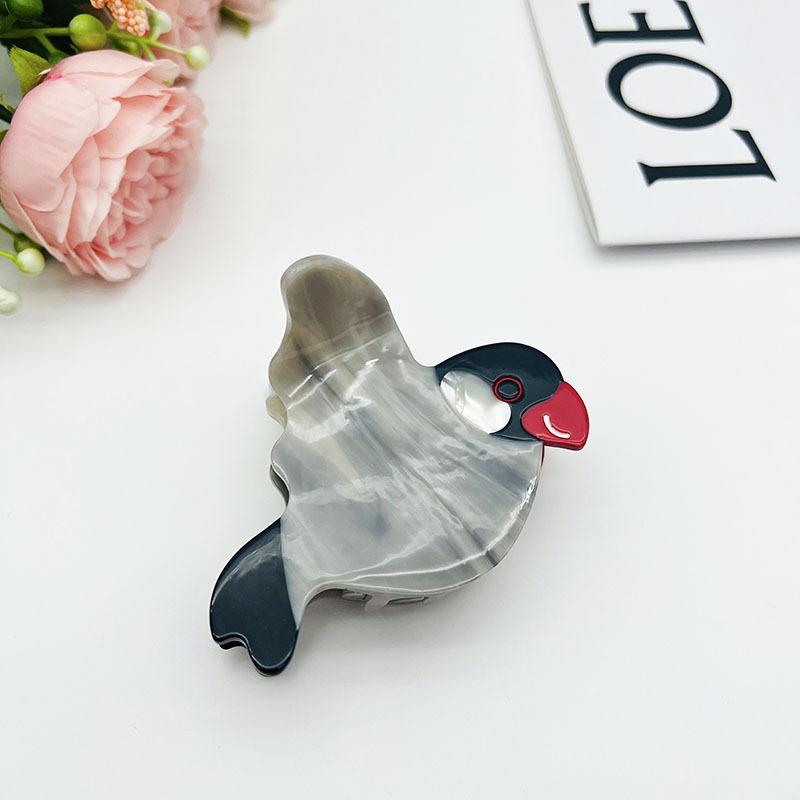 

1pc Acetic acid fat bird catching clip niche design, cute peace dove hair clip, shark clip headband at the back of the head