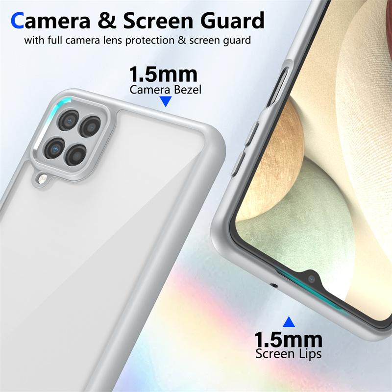 Stoßfeste transparente PC-Rückseite für Samsung Galaxy A12 A22s A32 A52s M32 A13 A23 A33 A53 M13 M23 M33 M53 Hülle Silikonschutz