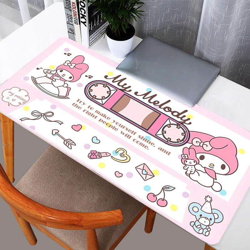 My Melody Mouse Pads Computer Laptop Big durable Keyboard Mouse Mat Anime Mousepad Keyboards Gamers Decoracion Desk Mat
