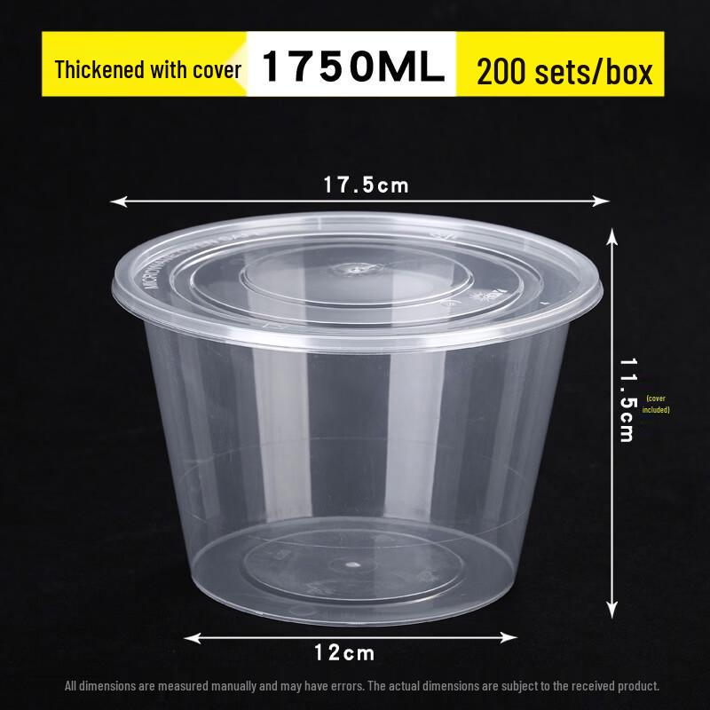 Zhishi Disposable Round Transparent Food Container